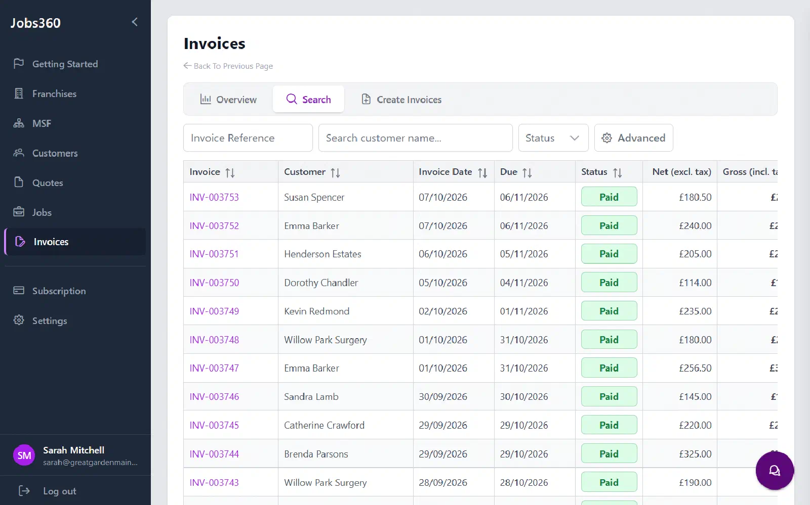 Invoices, without retyping